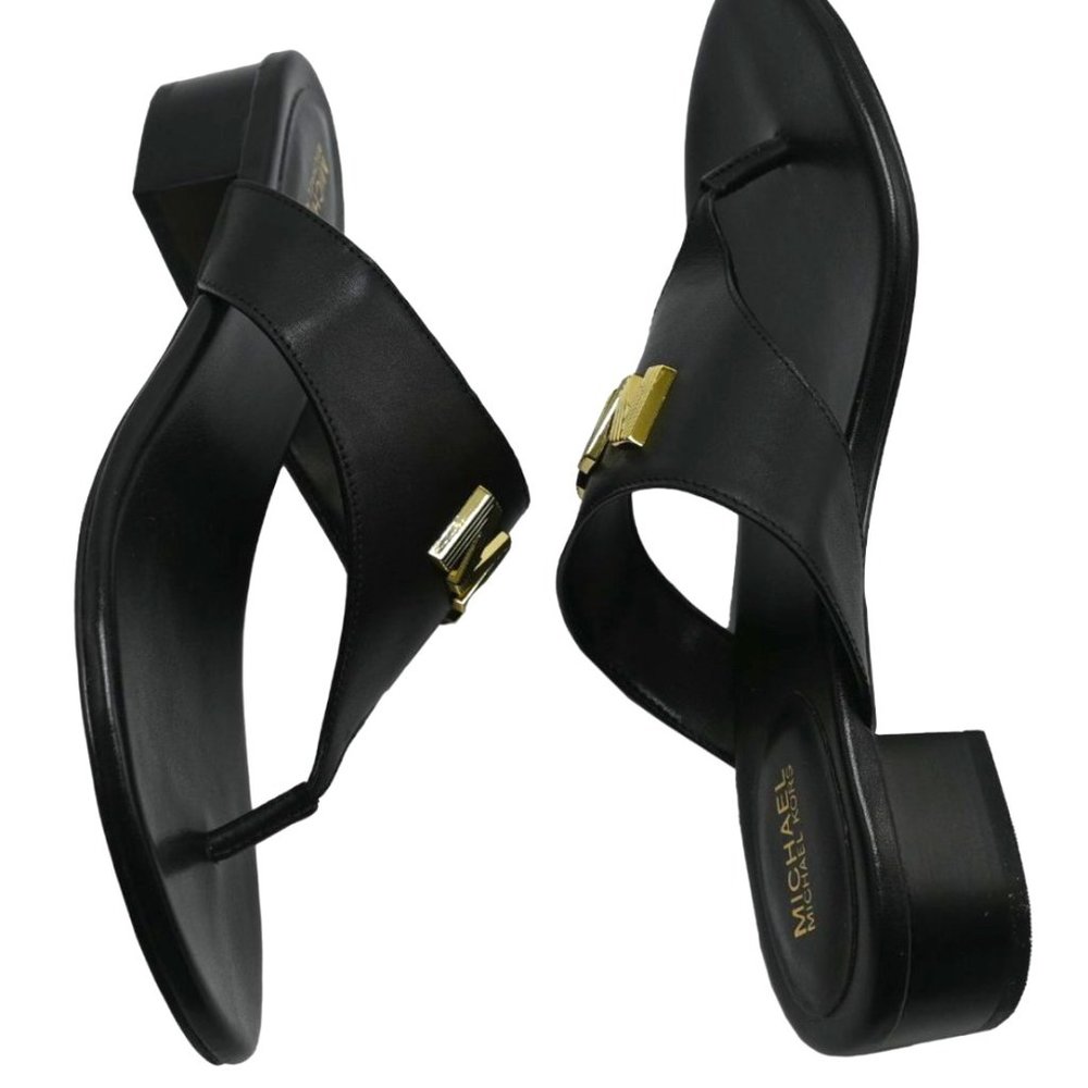 Michael Kors Deanna Leather Sandal Black 7.5M